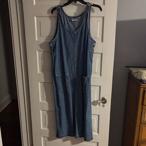 Vintage Carolina Blues Denim Maxi Dress